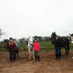 riders standing beside horse in County Antrim